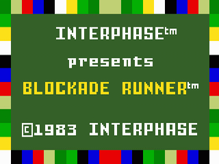 Blockade Runner I title screen for Intellivision